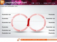 一组简洁精致的循环结构PPT图表素材