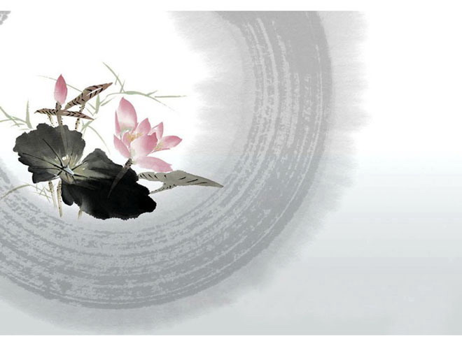 十一张实用的水墨中国风幻灯片背景图片下载