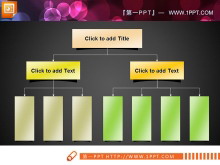 三层树状结构的PPT组织架构图图表素材