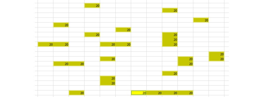 如何在Excel中批量选中黄色的单元格？