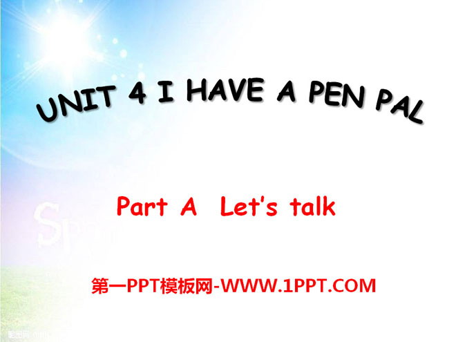 《I have a pen pal》PPT课件19