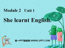 《She learnt English》PPT课件2