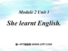 《She learnt English》PPT课件3