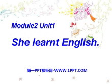 《She learnt English》PPT课件4