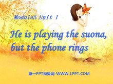 《He is playing the suonabut the phone rings》PPT课件2