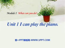 《I can play the piano》What can you do PPT课件2