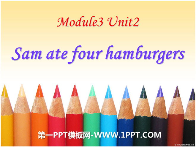 《Sam ate four hamburgers》PPT课件3