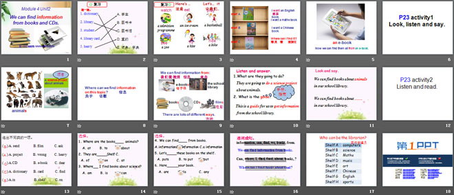 《We can find information from books and CDs》PPT课件3