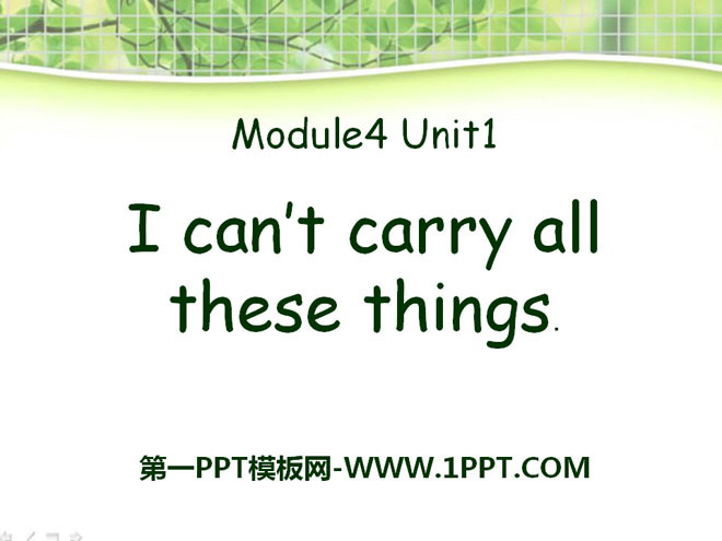 《I can\t carry all these things》PPT课件