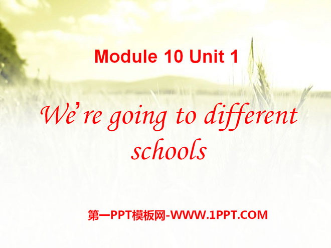 《We\re going to different schools》PPT课件2
