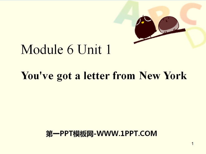 《You\ve got a letter from New York》PPT课件
