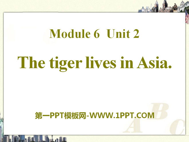 《The tiger lives in Asia》PPT课件3