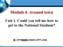 《Could you tell me how to get to the National Stadium?》around town PPT课件3