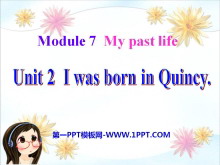 《I was born in Quincy》my past life PPT课件3