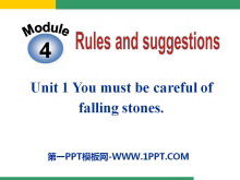《You must be careful of falling stones》Rules and suggestions PPT课件2