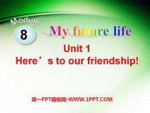 《Here/s to our friendship》My future life PPT课件3