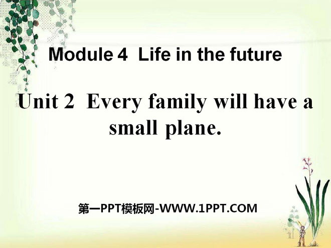 《Every family will have a small plane》Life in the future PPT课件2