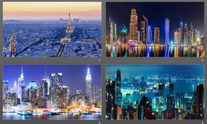 4张现代化城市背景PPT背景图片