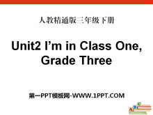 《I/m in Class OneGrade Three》PPT课件
