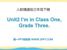 《I/m in Class OneGrade Three》PPT课件2