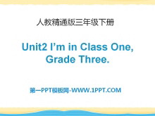 《I/m in Class OneGrade Three》PPT课件4