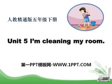 《I/m cleaning my room》PPT课件2