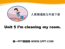 《I/m cleaning my room》PPT课件3