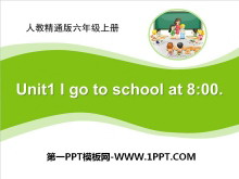 《I go to school at 8:00》PPT课件