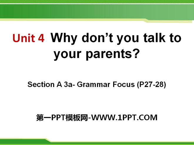《Why don\t you talk to your parents?》PPT课件14