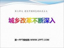 《城乡改革不断深入》建设中国特色的社会主义PPT课件2