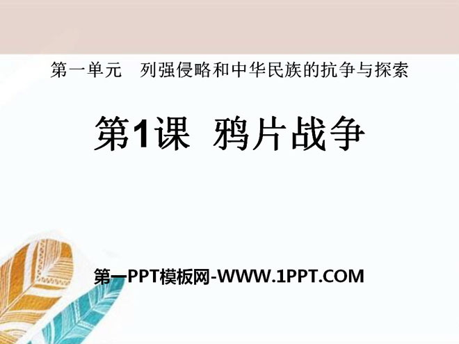 《鸦片战争》列强的侵略与中国人民的抗争PPT课件