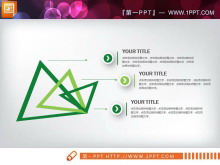 绿色简洁扁平化通用商务PPT图表大全