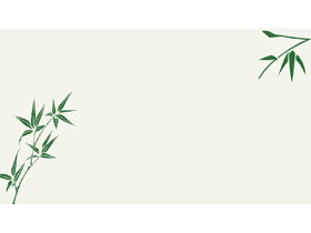 四张清新绿色竹子PPT背景图片