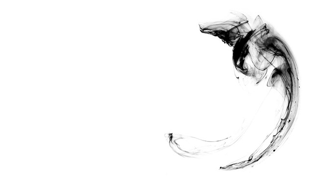 六张黑白水墨山水花鸟中国风PPT背景图片