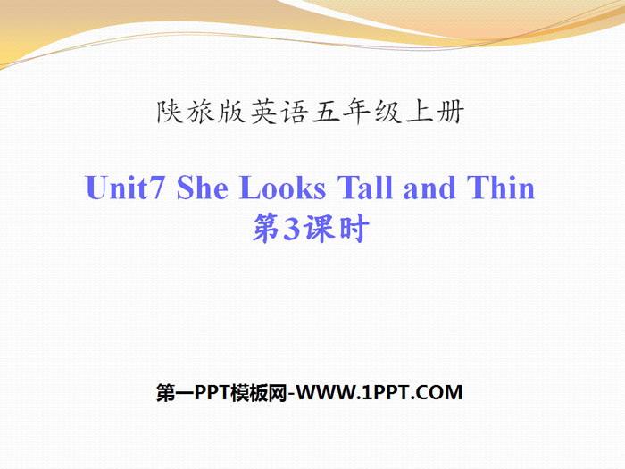 《She Looks Tall and Thin》PPT下载