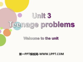 《Teenage problems》Welcome to the UnitPPT
