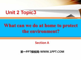 《What can we do at home to protect the environment?》SectionA PPT