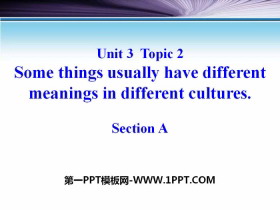 《Some things usually have different meanings in different cultures》SectionA PPT