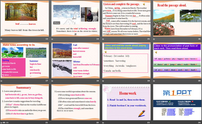 《How is the weather in winter?》SectionC PPT