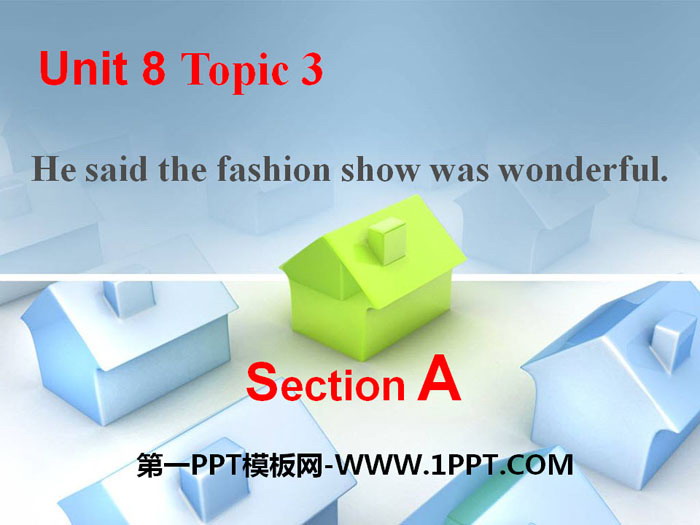 《He said the fashion show was wonderful》SectionA PPT
