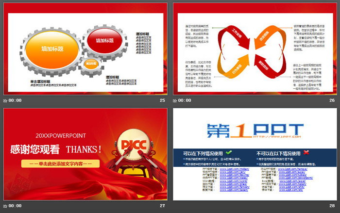 中国人保PICC年终工作总结PPT模板