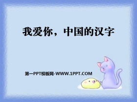 《我爱你，中国的汉字》PPT课件