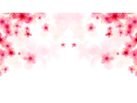 五张粉色唯美桃花PPT背景图片