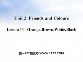 《Orange,Brown,White,Black》Friends and Colours PPT教学课件