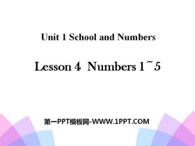 《Numbers 1~5》School and Numbers PPT