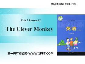 《The Clever Monkey》Animals at the zoo PPT课件