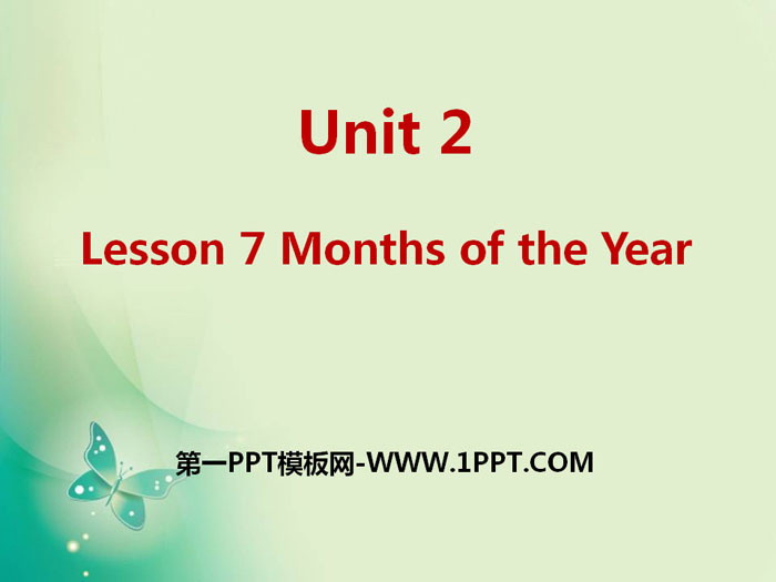 《Months of the Year》Days and Months PPT教学课件