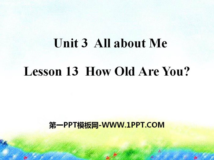 《How Old Are You?》All about Me PPT