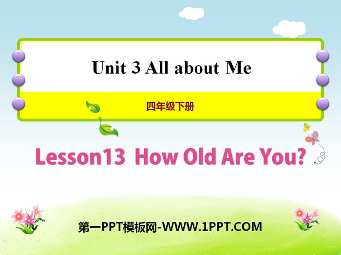 《How Old Are You?》All about Me PPT课件