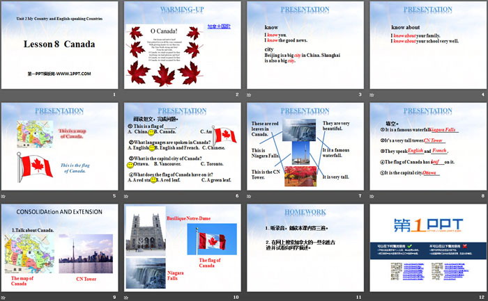 《Canada》My Country and English-speaking Countries PPT课件